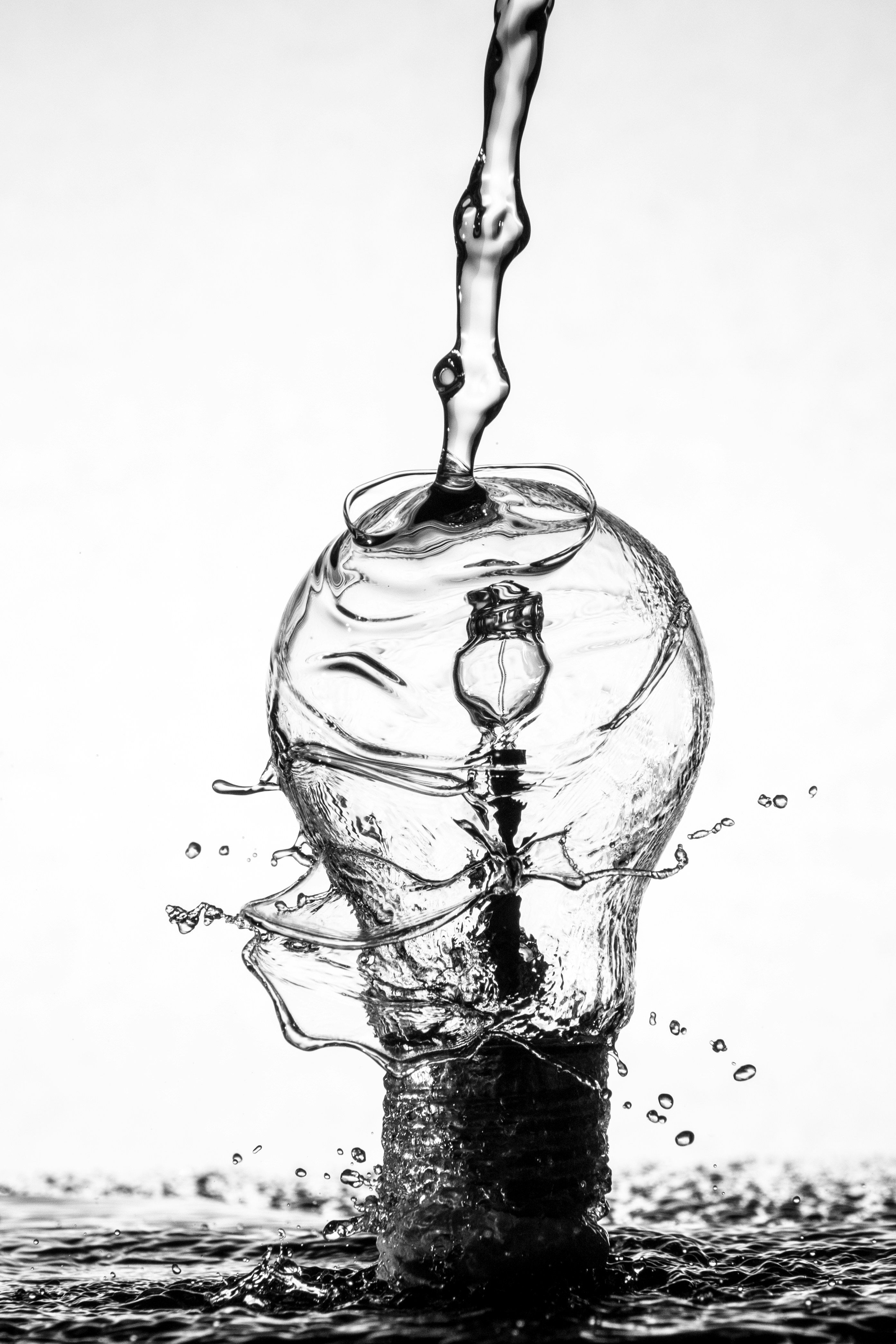 Water lightbulb by Free IQ Tests water dropping on light bulb